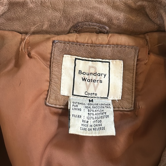 Vintage women's Boundary Waters Genuine Leather coat size M - Picture 2 of 5